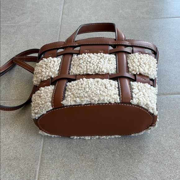 Zara Brown and Cream Teddy Bag - Picture 5 of 5